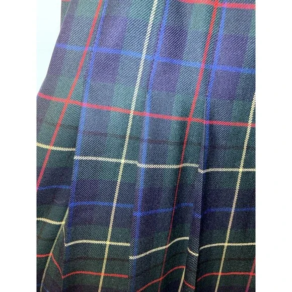 Pendleton Signature Pleated Skirt Womens Sz 14 Plaid Wool Tartan Preppy Academia - Picture 2 of 6